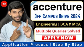 New Accenture Hiring 2024  Application Process  Engineering BCA amp MCA [upl. by Toogood573]