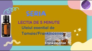 LECTIA DE 5 MINUTE  ULEIUL ESENTIAL DE Tamaie Frankincense essential oil [upl. by Kinna278]