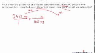 Dose Conversion 2  Converting mg to mL Without a Label [upl. by Rawley]