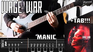 WAGE WAR  Manic Guitar Cover  TAB [upl. by Attaynik]