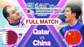 Qatar vs China  Full Match  PPTV 2021 Asian Sr mens JVA Volleyball Championship  Pool E [upl. by Anoirtac400]