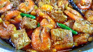 অনুষ্ঠান বাড়ির এঁচোড় চিংড়ির আসল রেসিপি  Echor Chingri Recipe with Special Masala [upl. by Eniron433]