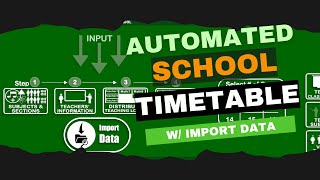 One Button to Generate School Timetables  Automated Scheduler with Substitute Teachers [upl. by Nahtnoj]