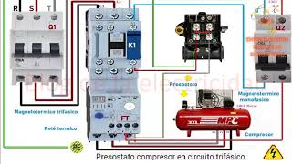 Presostato compresor en circuito trifásico [upl. by Jem769]