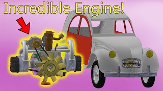 The Most Interesting Engine In The World 😍 Citroen 2CV  How does it work in 3D [upl. by Oraneg]