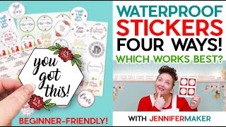 How to Make Waterproof Stickers on Cricut with Four Methods  BeginnerFriendly Tutorial [upl. by Ewall966]