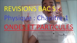 Révisions Bac S  Physique chapitre 1 ONDES ET PARTICULES [upl. by Pomcroy229]