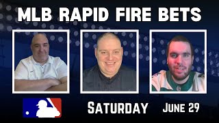 MLB Rapid Fire Free Picks  MLB Bets with Picks And Parlays Saturday 629 [upl. by Neibaf]