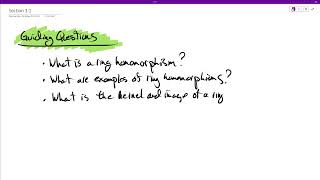 Section 31 Homomorphisms Guiding Questions [upl. by Heins]