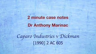 Caparo v Dickman Duty of Care [upl. by Flip]