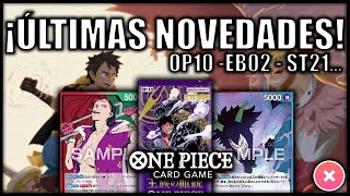 ÚLTIMAS NOVEDADES ONE PIECE TCG NUEVOS LÍDERES OP10 EB02  ONE PIECE CARD GAME en Español [upl. by Dibru]