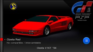 Cizeta V16T 94  Gran Turismo PSP  Showcase [upl. by Esinel]