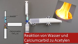 Synthese von Acetylen  Ethin ausgehend von Calciumcarbid und Wasser 3 Gym [upl. by Virgy]