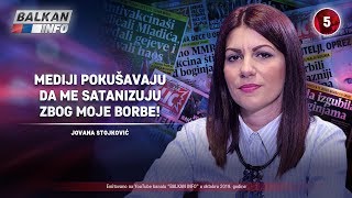 INTERVJU Jovana Stojković  Mediji pokušavaju da me satanizuju zbog moje borbe 6102019 [upl. by Swetiana]