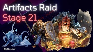 【Watcher of Realms】Artifacts Material Raid Stage 21 Gameplay [upl. by Fraze]