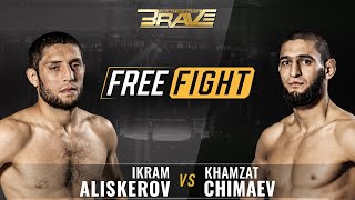 FREE FIGHT  Ikram Aliskerov VS Khamzat Chimaev  BRAVE CF23 [upl. by Aisekal44]