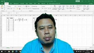 Statistika Penelitian  7  a Contoh Rumus Excel Tendensi Sentral average median mode [upl. by Eneryt]