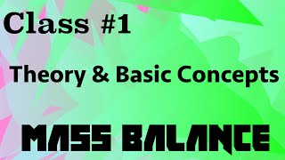 Theory and Basic Concepts in Mass Balance  Mass Balance Class 01 [upl. by Akaya]