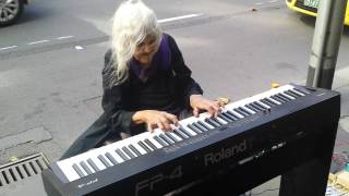 Natalie Iconic Melbourne Piano Street Performer Untitled original piece 2112014 [upl. by Hettie]