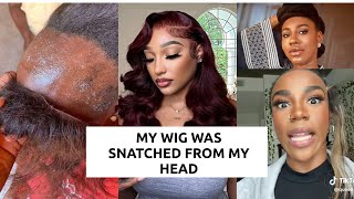 🚫BLACK WOMEN STOP WEARING WIGS FOR NOW UK WOMEN LAMENTS THEIR WIGS ARE BEEN SNATCHED viralvideo [upl. by Enida155]