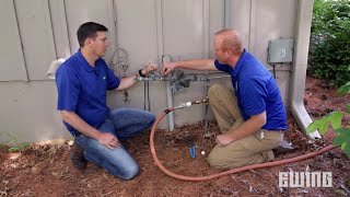 How to Winterize a Sprinkler System  Blow Out Method [upl. by Ruenhcs]