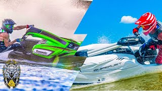 What One Should You Buy Kawasaki SXR 1500 Or 2021 Yamaha Superjet 4stroke Stand Up Jetski 4K [upl. by Annatnas]