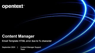 Content Manager Email Template HTML error due to  character [upl. by Arquit]