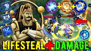 Gatotkaca Hybrid Build Insane Damage  100 Lifesteal  Gatotkaca Best Build 2022  MOBILE LEGENDS✓ [upl. by Uthrop]