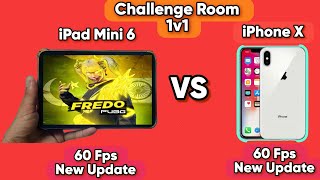 Challenge Room iPad Mini 6 Vs IPhone X 60FPS vs 60FPS  PUBG Mobile [upl. by Lundt]