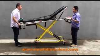 Xframe Ambulance Stretcher NFA7AMBULANCE COT EMERGENCY STRETCHERELEVATOR STRETCHERIN CHINA [upl. by Helenka487]