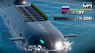 RF DMITRY DONSKOY TK208 Russian Submarine Online Match Gameplay Part 87  Modern Warships [upl. by Attennek]