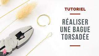 TUTORIEL  Comment faire une bague fine torsadée [upl. by Denice194]