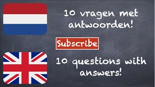 NT2 A0A2 2minute Dutch Conversation Beginner Friendly 10 questions and answers learndutch [upl. by Ahserb]