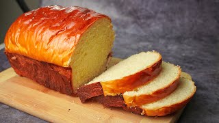 Soft Bouncy Milk Bread Loaf Recipe  Fluffy Milk Sandwich Bread  Yummy [upl. by Ahsienat]