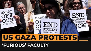 Columbia faculty ‘furious’ over student arrests at Gaza protests  AJshorts [upl. by Ryley906]