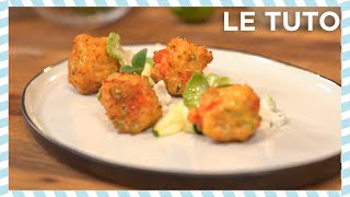 Le tuto  Accras de légumes sauce yaourt et citron vert 🍋  Max amp Fanny [upl. by Alicsirp]