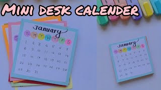 Mini desk calendar making at home deskcalender minicalender newyearcrafts [upl. by Keener]