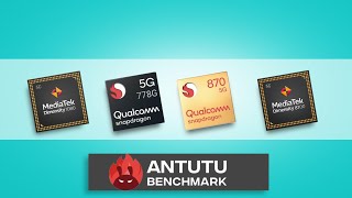 Dimensity 1080 Vs Snapdragon 778G Vs Snapdragon 870 Vs Dimensity 8100  Antutu Score amp Specification [upl. by Erotavlas]