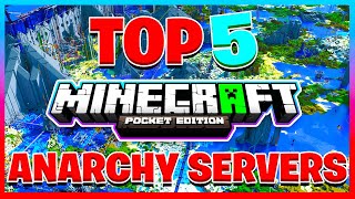 Top 5 BEST MCPE ANARCHY SERVERS 116  Minecraft PE Xbox PS4 Win10 [upl. by Swartz543]