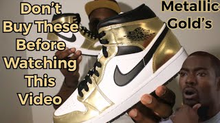 Don’t Buy These Mid’s Til You Watch This Video Jordan 1 Mid “Metallic Gold” KikSquadTV [upl. by Enamrahc614]