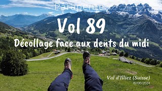 Parapente  vol 89  Val dIlliez  Face aux dents du midi [upl. by Inaliel]