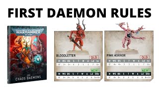 First Official Daemons Codex Rules Previews  Daemonic Invulnerability Bloodletters and Horrors [upl. by Uahc936]