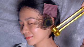 Ear Cleaning ASMR  Eyebrow trimming  Eye Spa  Scalp Massage [upl. by Gnehs]