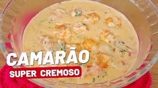 CAMARÃƒO AO MOLHO DE CREME DE LEITE TÃƒO DELICIOSO QUE VOCÃŠ VAI QUERER COMER ATÃ‰ O PRATO [upl. by Erie]