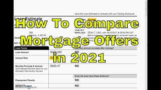 How To Compare Mortgage Offers in 2022 [upl. by Kurth]