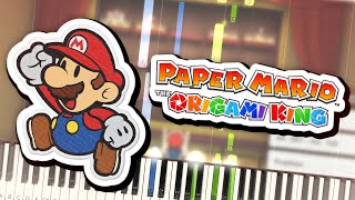 Paper Mario The Origami King  Museum Theme Musée Champignon Piano Tutorial Synthesia [upl. by Eatnuahc]