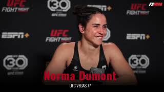 Norma Dumont comments on Chelsea Chandler viral running away moment at UFC Vegas 77 [upl. by Leighton]