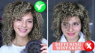 4 CURLY HAIR DIFFUSING MISTAKES THAT EVERYONE MAKES  HOW TO FIX THEM [upl. by Treiber]