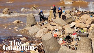 Libya bodies pulled from sea as country reels from deadly flooding [upl. by Yelsel865]