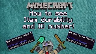 Minecraft Tips and Tricks How to see item durability and id number  NO MODS [upl. by Rinaldo]